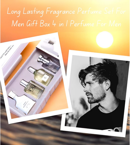 4-in-1 Men’s Perfume & Fragrance Cologne Spray Set