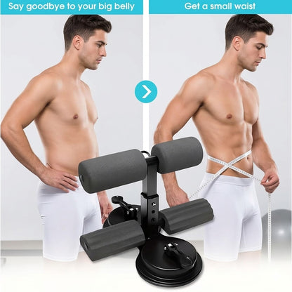 Foldable Sit-Up Assist Device – Double Suction Cup Home Fitness Equipment